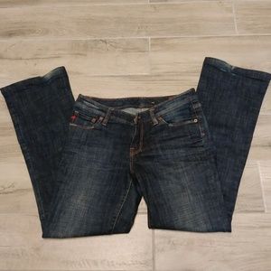 Seven 7 Classic Flare Denim Stretch Blue Jeans